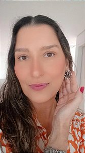 Brinco Ouriço prata velha (com o pino central) - BR588