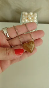 Colar coraçãozinho - COL1239 (CARAMELO)