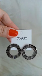 Brinco argola frontal frisada - BR623