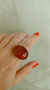 Anel de resina na cor tartaruga (TAMANHO 21) - AN238