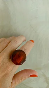 Anel de resina topo redondo (TAMANHO 23) - AN237