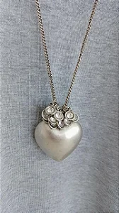 Colar coração cacho de pontos de luz - COL1260