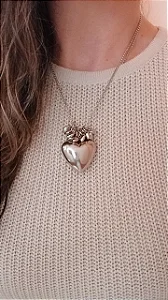 Colar penquinha de corações - COL1267