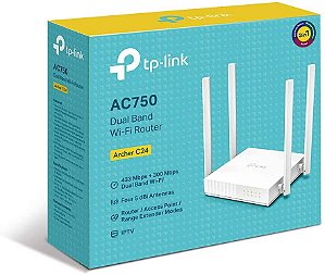 ROTEADOR WIRELESS TP-LINK DUAL BAND AC750 ARCHER C21