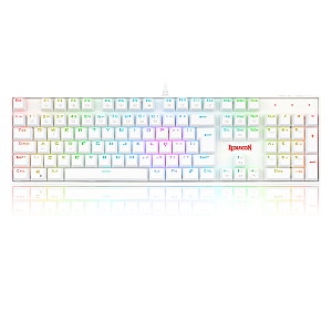 TECLADO MECANICO GAMER REDRAGON MITRA RGB BRANCO SWITCH AZUL(K551W RGB PT-BLUE)