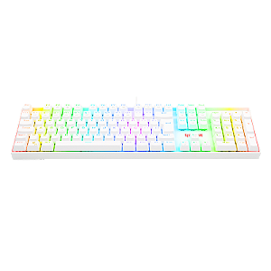 TECLADO MECANICO GAMER REDRAGON MITRA RGB BRANCO SWITCH VERMELHO (K551W RGB PT RED)
