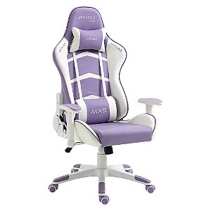Cadeira Gamer MX5 Giratoria Branco e Roxo(MGCH-MX5/PRWH)
