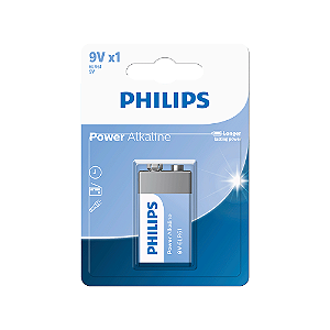 Bateria Philips Alcalina 6LR61 9V - 6LR61P1B/59