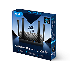 Roteador Cudy WR3000 Preto Mesh AX3000 Gigabit WiFi 6