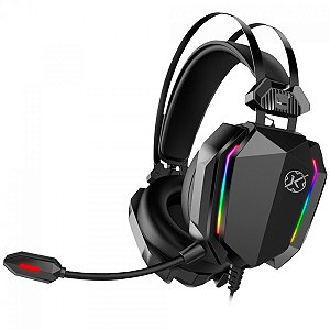 Headset Gamer Kalkan Hugin, USB+3.5mm, RGB, Drivers de 50mm, Preto, KLK00021