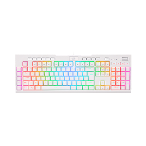 TECLADO OPTICO GAMER REDRAGON BRAHMA PRO RGB BRANCO SWITCH AZUL