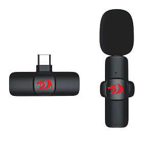 MICROFONE DE LAPELA SEM FIO REDRAGON ATHAN PRETO GM93