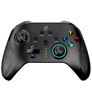 Controle Gamer Kalkan Tyr, RGB, Bluetooth, PC/Android/iOS, Preto, KLK00004