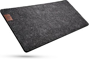 Mousepad Deskmat Office, Feltro 60x30cm, Porta Copo, Antiderrapante, Bordas Costuradas,MPEL-DG