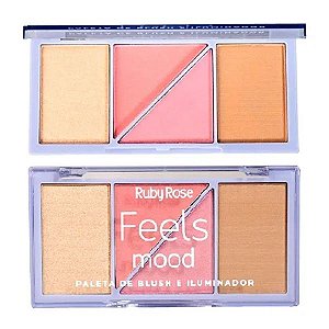 Paleta De Blush e Iluminador - Ruby Rose