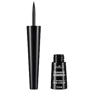 Delineador Liquido Real Color Preto 2,5 ML - Vult