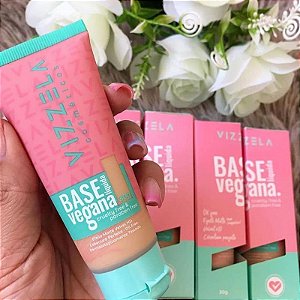 Base Liquida Vegana Efeito Matte Vizzela Cosméticos