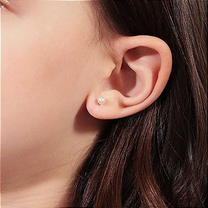 Brinco Infantil Pérola Banho de Ouro