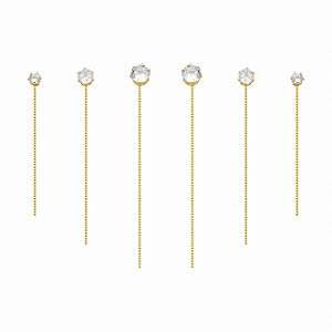 Brinco Longo Ponto de Luz Banho de Ouro 18K