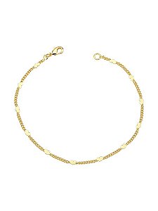 Pulseira Plaquinhas de Coração Banho de Ouro 18K
