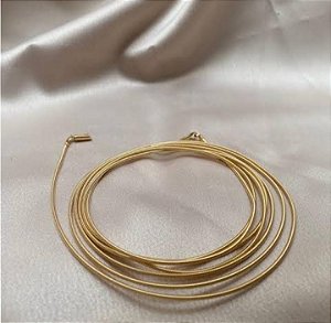 Pulseira Corda Violão Banho de Ouro 18K