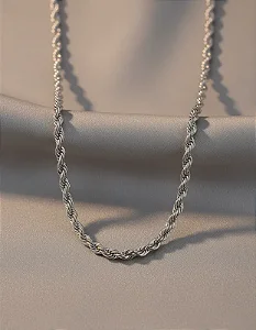 Colar Feminino Cordão Baiano 2,8mm 45cm Aço