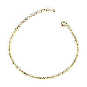 Pulseira Mini Elo Cadeado Banho de Ouro 18K
