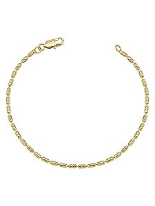 Pulseira Tubo Texturizada Banho de Ouro 18K