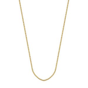 Corrente Veneziana Lisa 70cm Banho de Ouro 18K