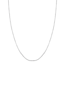 Corrente Modelo Elos Lisos 55cm Banho de Prata