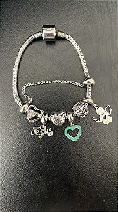 Pulseira Berloque Maleavél Aço Tam 19