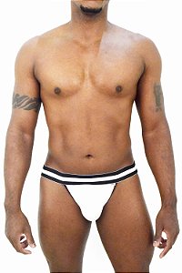 JOCK BRANCO COM ELASTICO BRANCO E PRETO