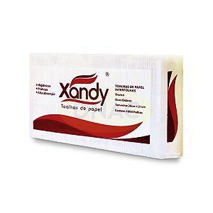 Papel Interfolhas ( 20 x 21 ) Xandy Branco - Com aprox. 1.000 gr