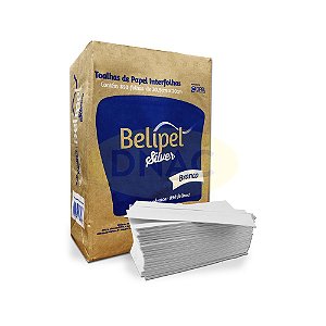 Papel Toalha p/ secagem de maos Belipel 20,5 X 20cm Cipel c/ 1000