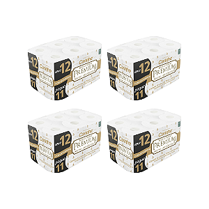 4x12 Papel Higiênico Carinho Folha Dupla Premium