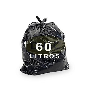 Saco De Lixo Preto 60L 60X75cm Com 100 Unidades - DNAC