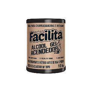 Álcool 80° Gel 10Kg Queimador Facilita Audax