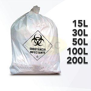 Saco De Lixo Infectante 6 Resíduo Hospitalar Com 100 Unidades - Rava