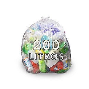 Saco De Lixo Canela Transparente 200 Litros Com 100 Unidades - DNAC