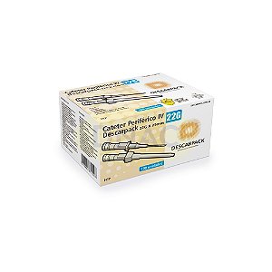 100 Agulhas Com Cateter Azul 22g Intravenoso Periférico - Descarpack