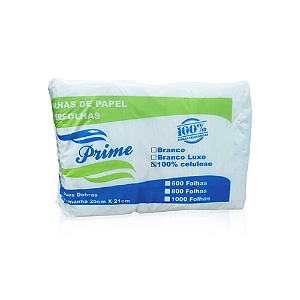 Papel Toalha Interfolhado Para Banheiro Branco 1000 Fls - Prime