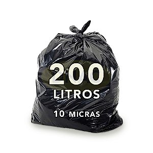 Saco De Lixo Preto 200L Reforçado 90x110cm 8 Micras C/ 100un - DNAC
