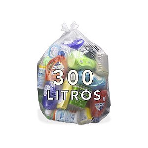 Saco De Lixo Canela Transparente 300 Litros Com 100 Unidades - DNAC