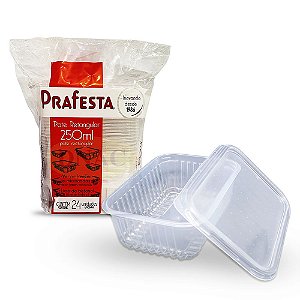 Pote Retangular Freezer/Microondas - PraFesta - Caixa com 06 Pacotes