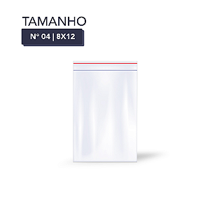 100 Sacos Zip Lock N°04 8x12cm Hermético - Inoven