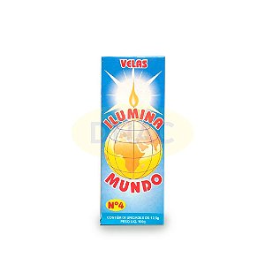 Vela Branca Nº 04 - Com 8 Un - Ilumina Mundo