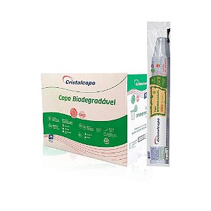 Copo 550 ml BIODEGRADÁVEL Liso Transparente -Caixa com 20 pacotes Com 50 unidades cada - Cristalcopo