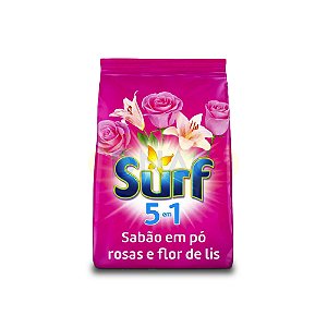 Sabão em Pó 800 g Rosas e Flor de Lis (5 em 1/Sachê) - Surf