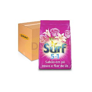 Sabão em Pó 800 g Rosas e Flor de Lis (5 em 1/Sachê) - Surf - Fardo com 16 Pacotes