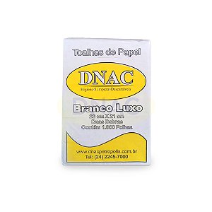 Papel Interfolhas (20,5 x 21) Branco Luxo - Com aprox. 1.000 Fl - Dnac